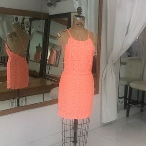 Lace Peach Dress